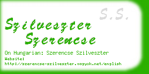 szilveszter szerencse business card